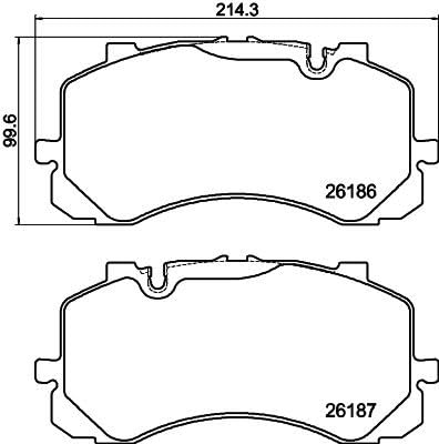 HELLA Bremsbeläge vorne - für Verschleißwarnanzeiger vorbereitet - vier Bremsbeläge pro Set - T2670 - für u.a. BENTLEY - 8DB 355 040-241 HELLA Bremsbeläge vorne - für Verschleißwarnanzeiger vorbereitet - vier Bremsbeläge pro Set - T2670 - für u.a. BENTLEY - 8DB 355 040-241 von Hella