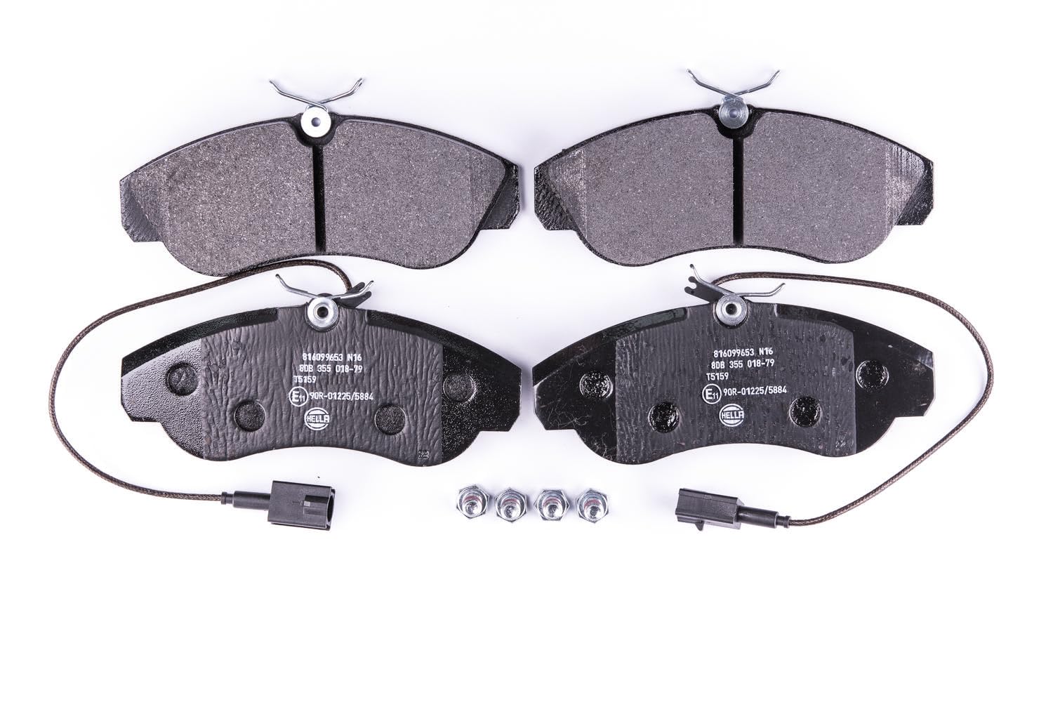 HELLA Bremsbeläge vorne - mit Warnkontakt - vier Bremsbeläge pro Set - T5159 - für u.a. CITROEN / FIAT / PEUGEOT - 8DB 355 018-791 HELLA Bremsbeläge vorne - mit Warnkontakt - vier Bremsbeläge pro Set - T5159 - für u.a. CITROEN / FIAT / PEUGEOT - 8DB 355 018-791 von Hella