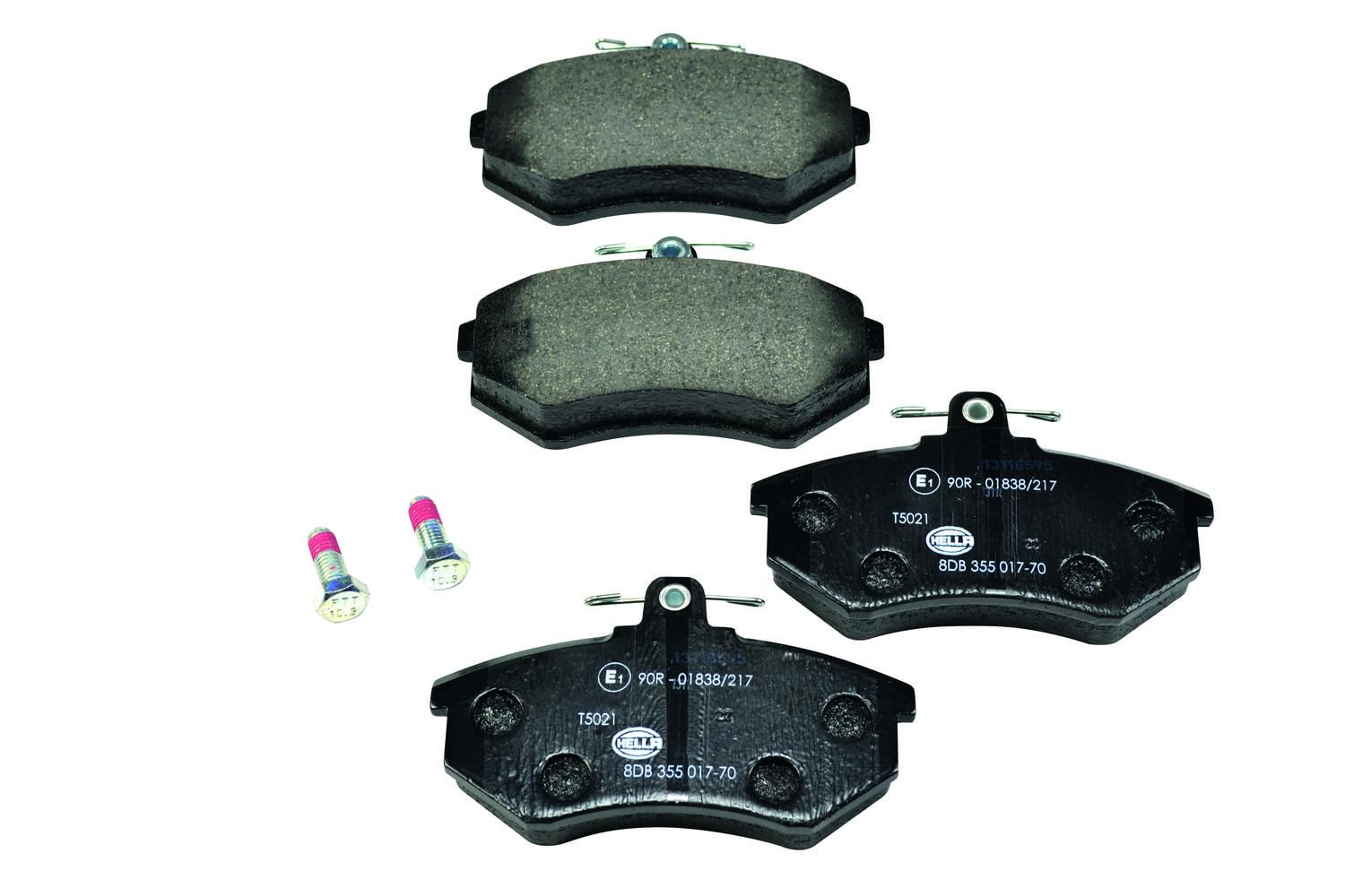 HELLA Bremsbeläge vorne - nicht für Verschleißwarnanzeiger vorbereitet - vier Bremsbeläge pro Set - T5021 - für u.a. AUDI / CHERY - 8DB 355 017-701 HELLA Bremsbeläge vorne - nicht für Verschleißwarnanzeiger vorbereitet - vier Bremsbeläge pro Set - T5021 - für u.a. AUDI / CHERY - 8DB 355 017-701 von Hella