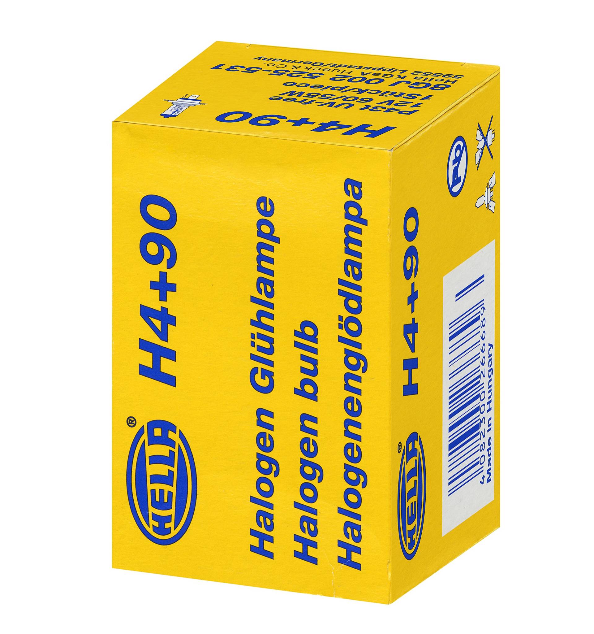 HELLA - Glühlampe - H4 - PowerLight - 12V - 60/55W - Sockelausführung: P43t-38 - +90 - 8GJ 002 525-531 HELLA - Glühlampe - H4 - PowerLight - 12V - 60/55W - Sockelausführung: P43t-38 - +90 - 8GJ 002 525-531 von Hella