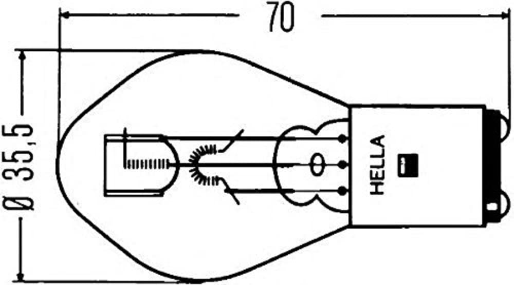 HELLA - Glühlampe - S2 - Heavy Duty - 24V - 45/40W - Sockelausführung: BA20d - Schachtel - Menge: 1 - 8GD 002 084-251 von Hella