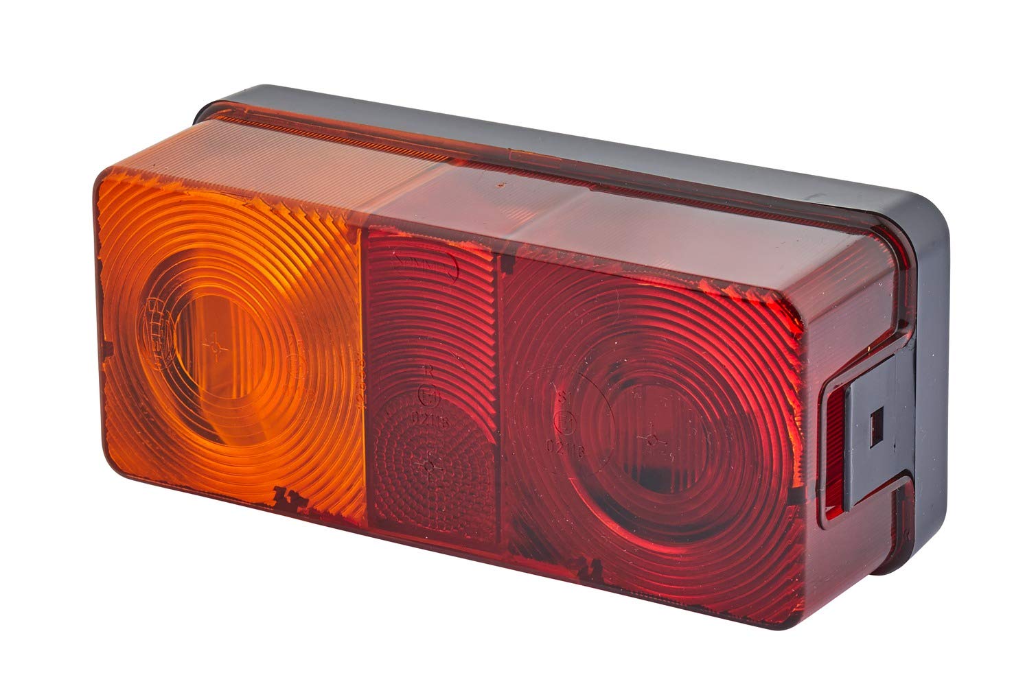 HELLA - Heckleuchte - Glühlampe - 12V - Anbau/geschraubt - Lichtscheibenfarbe: rot/gelb - Stecker: Schraubkontakt - rechts/links - Menge: 1 - 2SE 002 582-071 von Hella