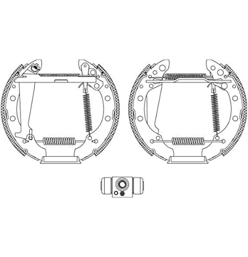 HELLA PAGID 8DB 355 004-961 Bremsbackensatz - R1270 - für u.a. SEAT / SKODA / VOLKSWAGEN von Hella