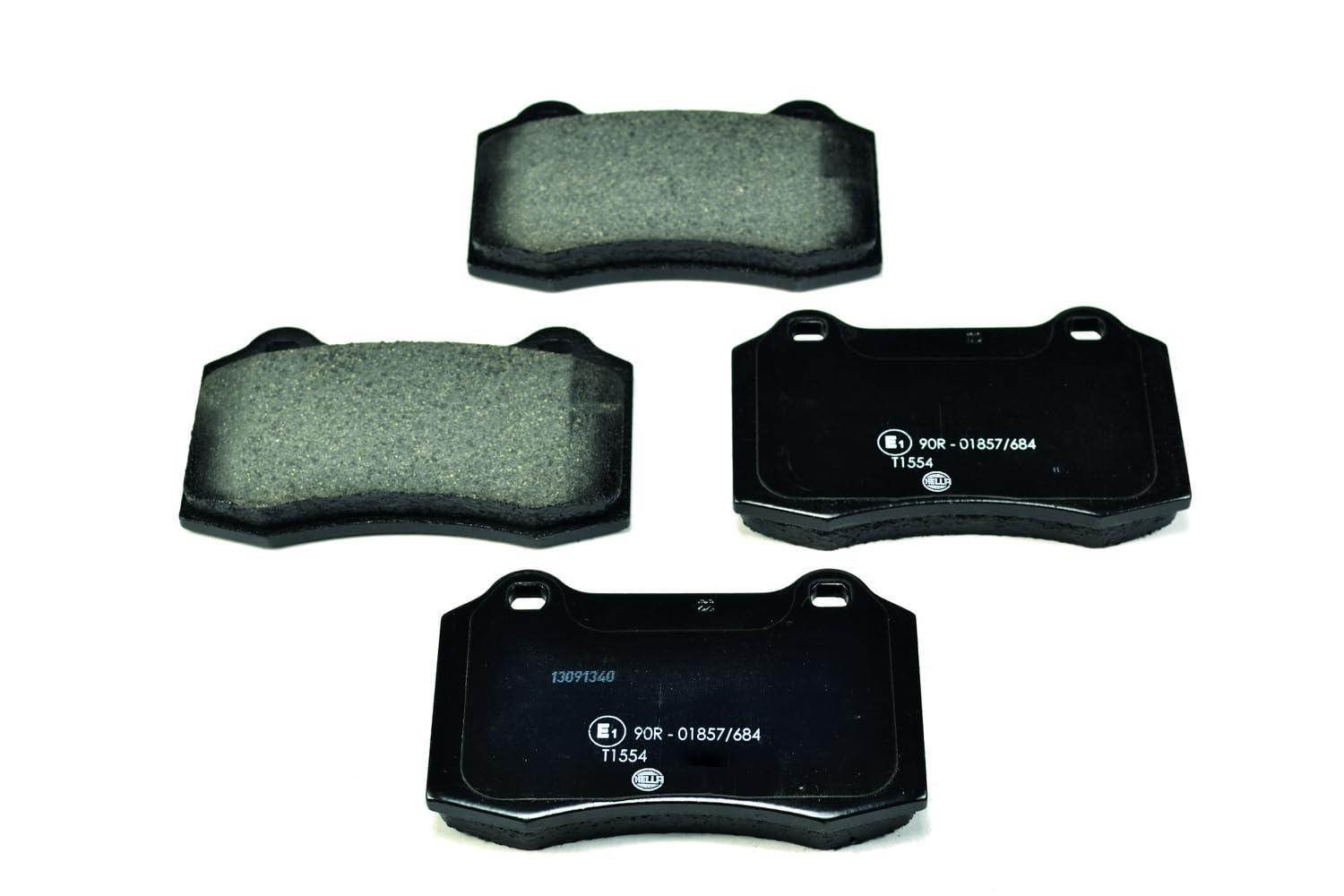 HELLA Bremsbeläge vorne; hinten - nicht für Verschleißwarnanzeiger vorbereitet - vier Bremsbeläge pro Set - T1554 - für u.a. CITROEN / DAIMLER / JAGUAR / LOTUS - 8DB 355 006-591 HELLA Bremsbeläge vorne; hinten - nicht für Verschleißwarnanzeiger vorbereitet - vier Bremsbeläge pro Set - T1554 - für u.a. CITROEN / DAIMLER / JAGUAR / LOTUS - 8DB 355 006-591 von Hella