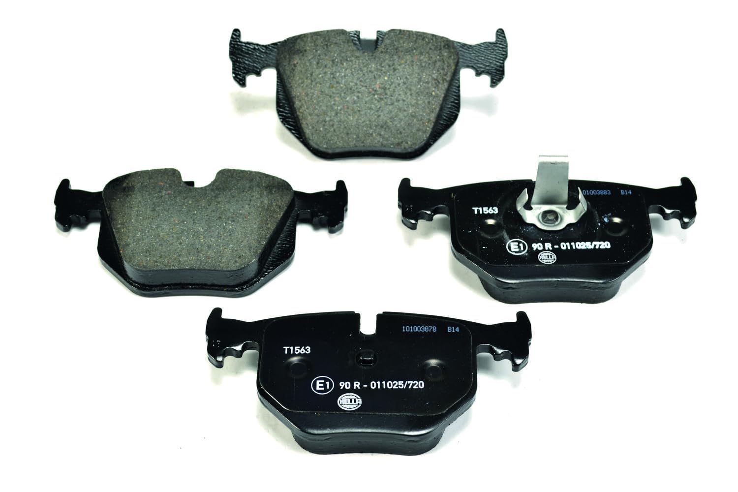 HELLA Bremsbeläge hinten - für Verschleißwarnanzeiger vorbereitet - vier Bremsbeläge pro Set - T1563 - für u.a. BMW / LAND ROVER - 8DB 355 006-691 HELLA Bremsbeläge hinten - für Verschleißwarnanzeiger vorbereitet - vier Bremsbeläge pro Set - T1563 - für u.a. BMW / LAND ROVER - 8DB 355 006-691 von Hella