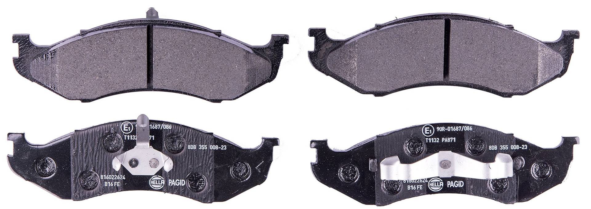 HELLA Bremsbeläge vorne - nicht für Verschleißwarnanzeiger vorbereitet - vier Bremsbeläge pro Set - T1132 - für u.a. JEEP / KIA / TROLLER - 8DB 355 008-231 HELLA Bremsbeläge vorne - nicht für Verschleißwarnanzeiger vorbereitet - vier Bremsbeläge pro Set - T1132 - für u.a. JEEP / KIA / TROLLER - 8DB 355 008-231 von Hella