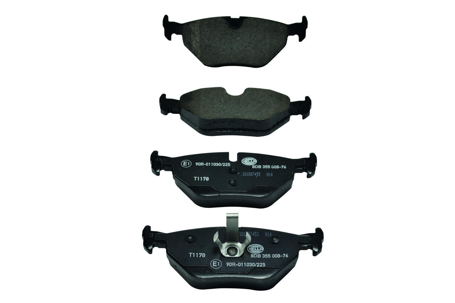 HELLA Bremsbeläge hinten - für Verschleißwarnanzeiger vorbereitet - vier Bremsbeläge pro Set - T1178 - für u.a. ALPINA / BMW / MG / ROVER / WIESMANN - 8DB 355 008-761 HELLA Bremsbeläge hinten - für Verschleißwarnanzeiger vorbereitet - vier Bremsbeläge pro Set - T1178 - für u.a. ALPINA / BMW / MG / ROVER / WIESMANN - 8DB 355 008-761 von Hella