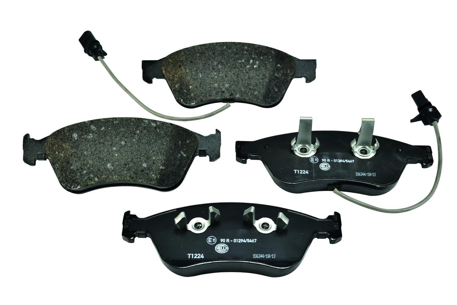 HELLA Bremsbeläge vorne - mit Warnkontakt - vier Bremsbeläge pro Set - T1224 - für u.a. AUDI / VOLKSWAGEN - 8DB 355 009-211 HELLA Bremsbeläge vorne - mit Warnkontakt - vier Bremsbeläge pro Set - T1224 - für u.a. AUDI / VOLKSWAGEN - 8DB 355 009-211 von Hella