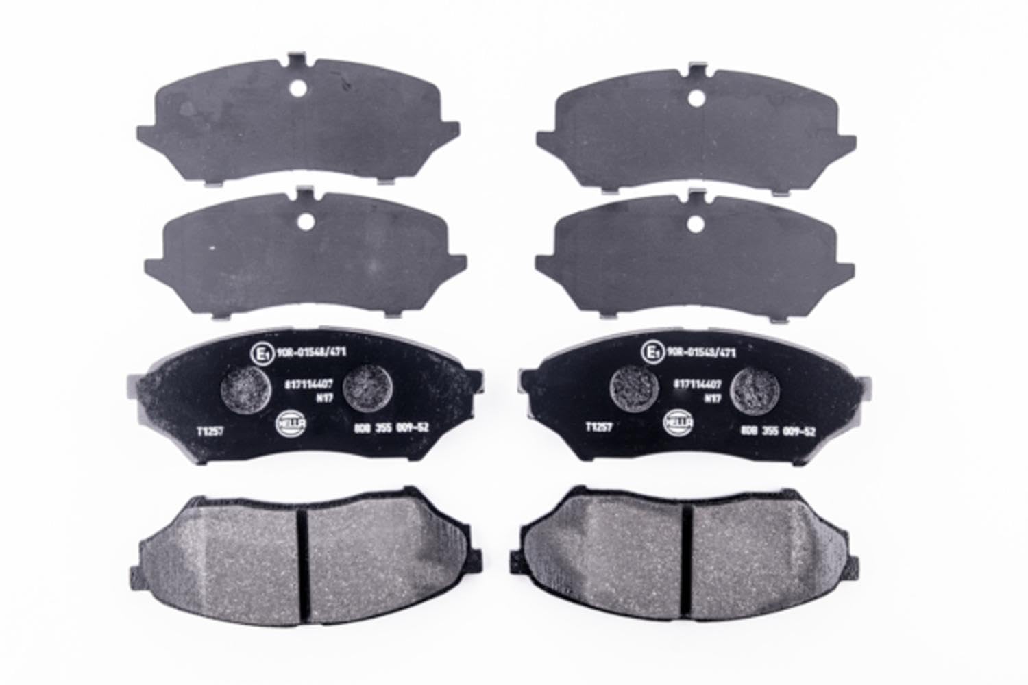 HELLA Bremsbeläge vorne - nicht für Verschleißwarnanzeiger vorbereitet - vier Bremsbeläge pro Set - T1257 - für u.a. MITSUBISHI / NISSAN - 8DB 355 009-521 HELLA Bremsbeläge vorne - nicht für Verschleißwarnanzeiger vorbereitet - vier Bremsbeläge pro Set - T1257 - für u.a. MITSUBISHI / NISSAN - 8DB 355 009-521 von Hella