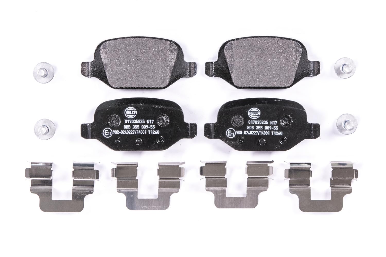 HELLA Bremsbeläge hinten - nicht für Verschleißwarnanzeiger vorbereitet - vier Bremsbeläge pro Set - T1260 - für u.a. ABARTH / CITROEN / FIAT / LANCIA - 8DB 355 009-551 HELLA Bremsbeläge hinten - nicht für Verschleißwarnanzeiger vorbereitet - vier Bremsbeläge pro Set - T1260 - für u.a. ABARTH / CITROEN / FIAT / LANCIA - 8DB 355 009-551 von Hella
