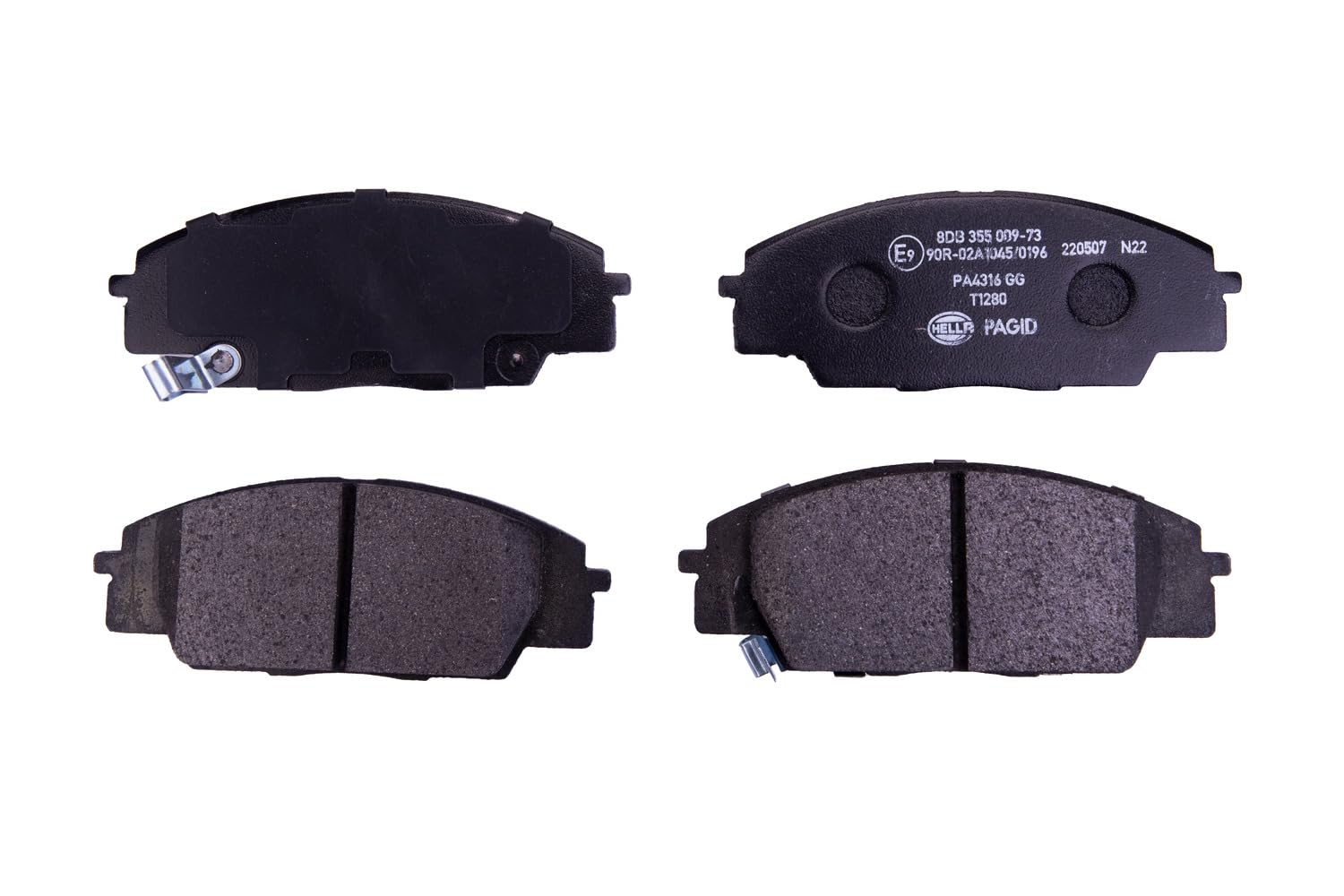 HELLA Bremsbeläge vorne - mit akustischer Verschleißwarnung - vier Bremsbeläge pro Set - T1280 - für u.a. ACURA / HONDA - 8DB 355 009-731 HELLA Bremsbeläge vorne - mit akustischer Verschleißwarnung - vier Bremsbeläge pro Set - T1280 - für u.a. ACURA / HONDA - 8DB 355 009-731 von Hella