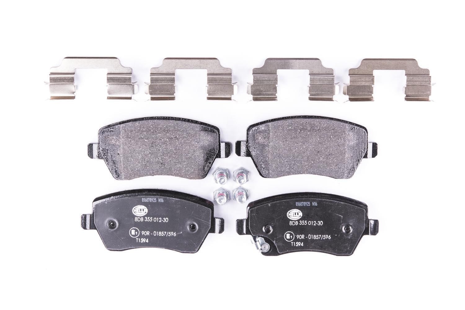 HELLA Bremsbeläge vorne - mit akustischer Verschleißwarnung - vier Bremsbeläge pro Set - T1594 - für u.a. OPEL / SUZUKI / VAUXHALL - 8DB 355 012-301 HELLA Bremsbeläge vorne - mit akustischer Verschleißwarnung - vier Bremsbeläge pro Set - T1594 - für u.a. OPEL / SUZUKI / VAUXHALL - 8DB 355 012-301 von Hella
