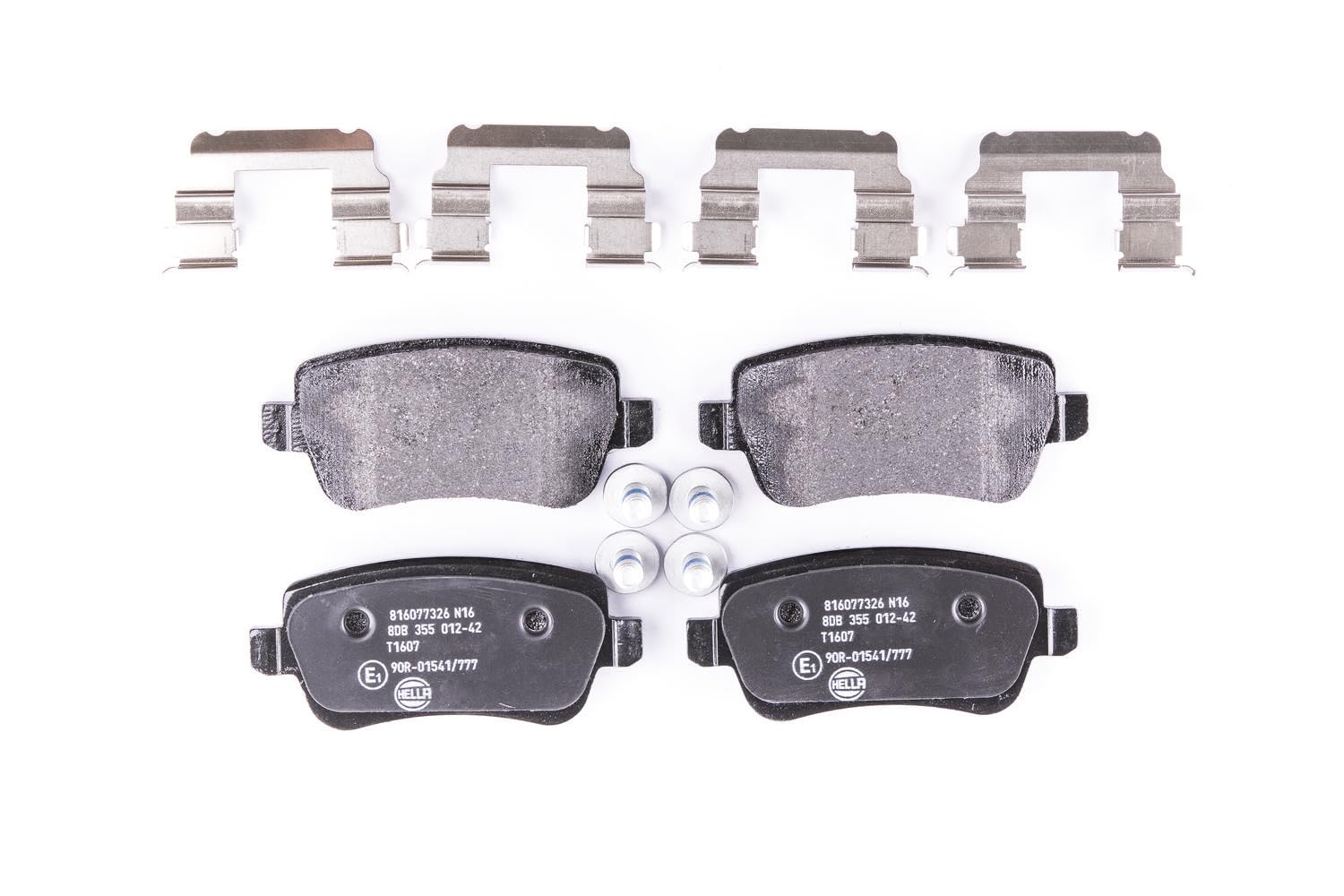 HELLA Bremsbeläge hinten - nicht für Verschleißwarnanzeiger vorbereitet - vier Bremsbeläge pro Set - T1607 - für u.a. FIAT - 8DB 355 012-421 HELLA Bremsbeläge hinten - nicht für Verschleißwarnanzeiger vorbereitet - vier Bremsbeläge pro Set - T1607 - für u.a. FIAT - 8DB 355 012-421 von Hella