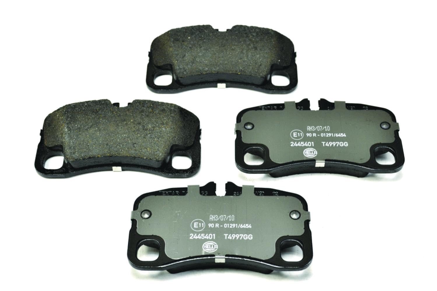 HELLA Bremsbeläge hinten - für Verschleißwarnanzeiger vorbereitet - vier Bremsbeläge pro Set - T1752 - für u.a. PORSCHE - 8DB 355 013-791 HELLA Bremsbeläge hinten - für Verschleißwarnanzeiger vorbereitet - vier Bremsbeläge pro Set - T1752 - für u.a. PORSCHE - 8DB 355 013-791 von Hella