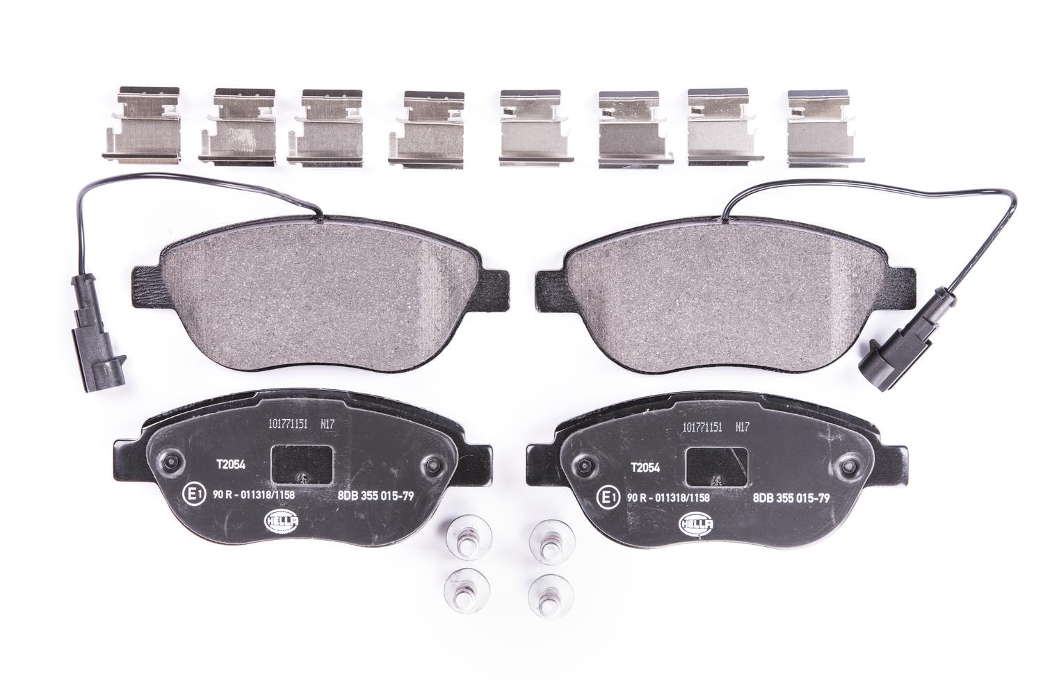 HELLA Bremsbeläge vorne - mit Warnkontakt - vier Bremsbeläge pro Set - T2054 - für u.a. ABARTH / FIAT / OPEL / VAUXHALL - 8DB 355 015-791 HELLA Bremsbeläge vorne - mit Warnkontakt - vier Bremsbeläge pro Set - T2054 - für u.a. ABARTH / FIAT / OPEL / VAUXHALL - 8DB 355 015-791 von Hella