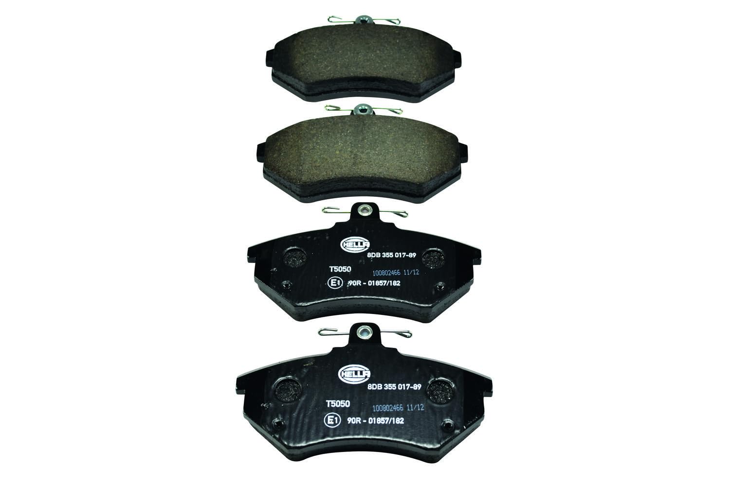 HELLA Bremsbeläge vorne - nicht für Verschleißwarnanzeiger vorbereitet - vier Bremsbeläge pro Set - T5050 - für u.a. SEAT / VOLKSWAGEN - 8DB 355 017-891 HELLA Bremsbeläge vorne - nicht für Verschleißwarnanzeiger vorbereitet - vier Bremsbeläge pro Set - T5050 - für u.a. SEAT / VOLKSWAGEN - 8DB 355 017-891 von Hella