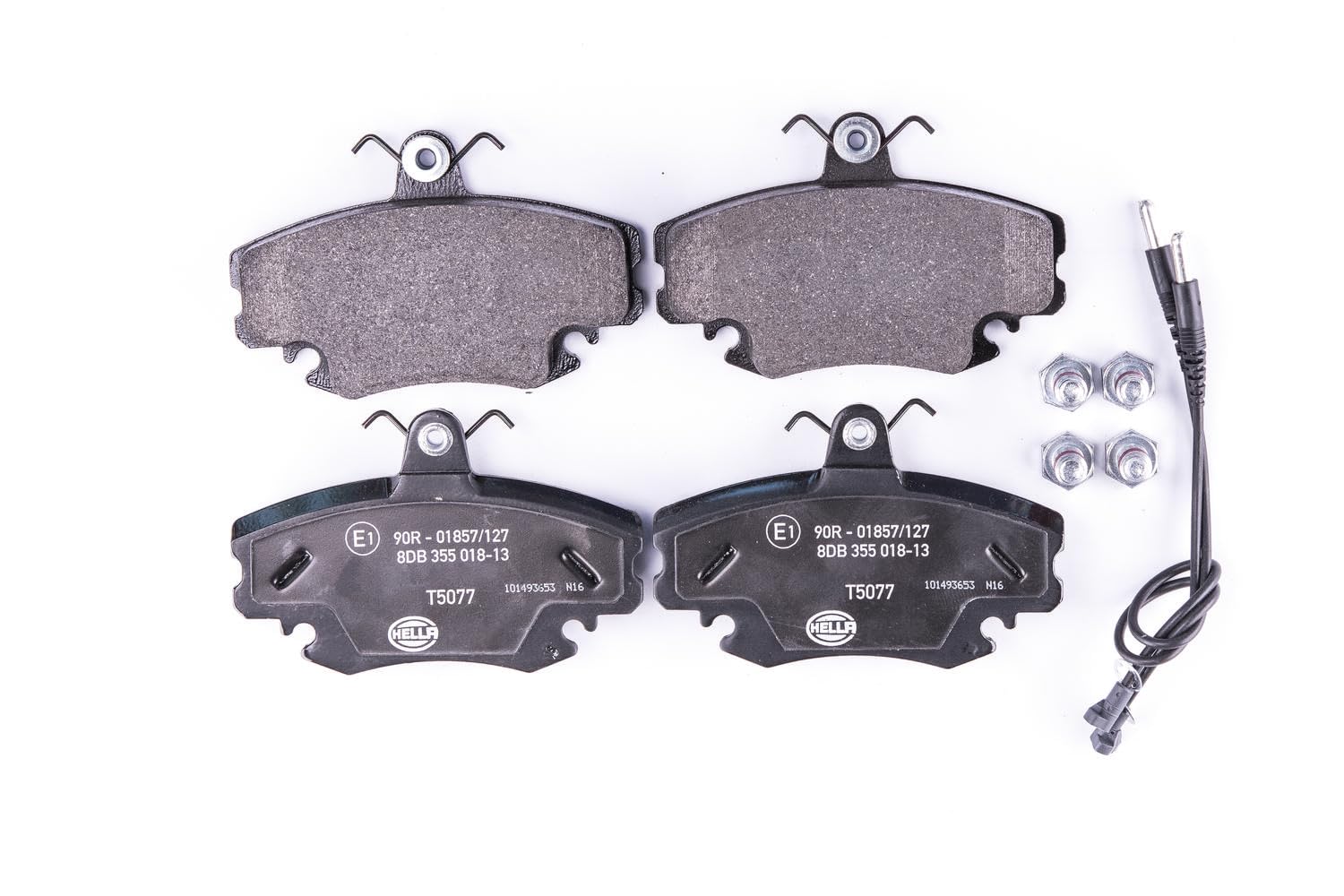 HELLA Bremsbeläge vorne - inkl. Warnkontakt - vier Bremsbeläge pro Set - T5077 - für u.a. ALPINE / DACIA / LADA / NISSAN / PEUGEOT - 8DB 355 018-131 HELLA Bremsbeläge vorne - inkl. Warnkontakt - vier Bremsbeläge pro Set - T5077 - für u.a. ALPINE / DACIA / LADA / NISSAN / PEUGEOT - 8DB 355 018-131 von Hella