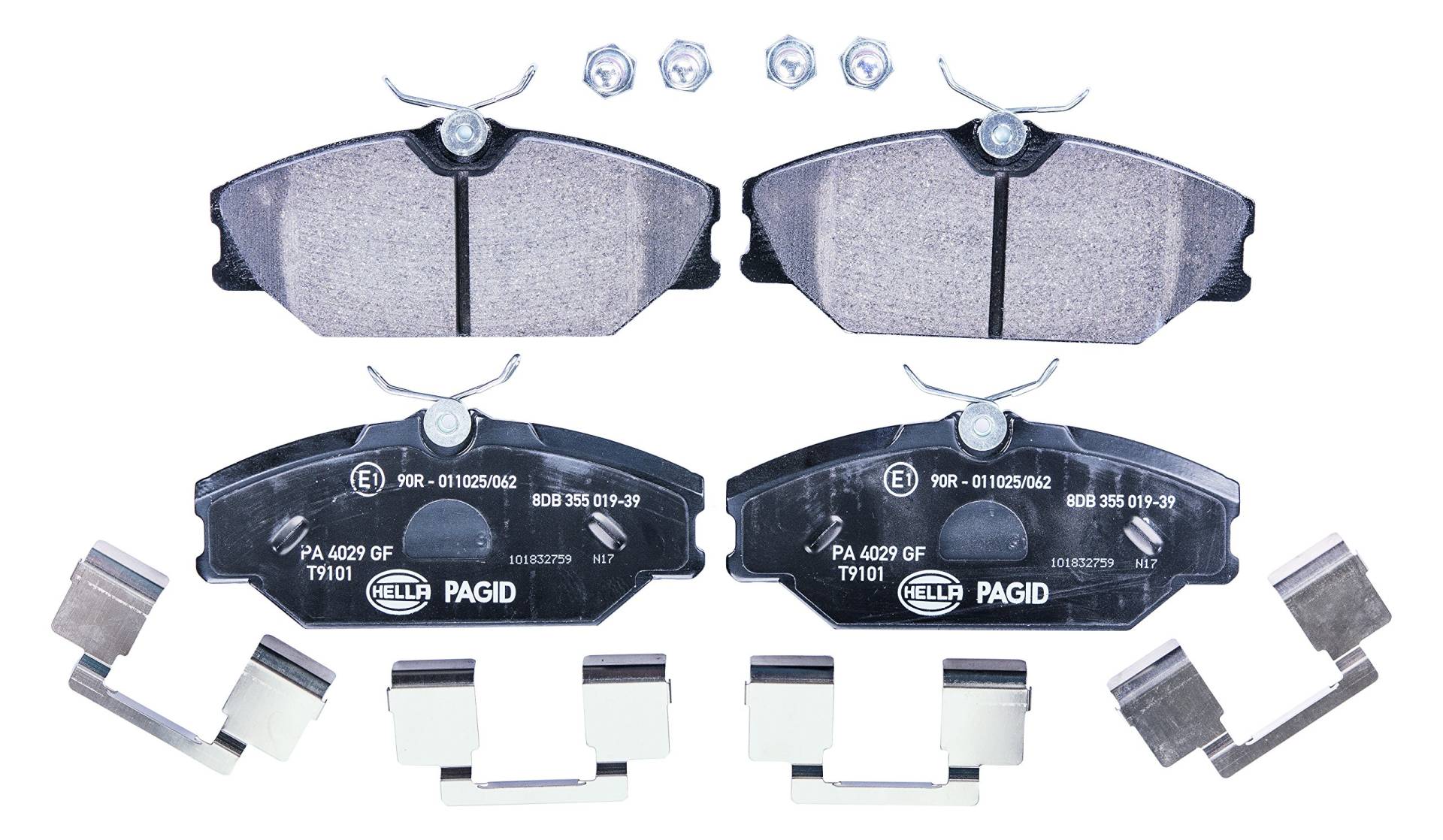 HELLA Bremsbeläge vorne - nicht für Verschleißwarnanzeiger vorbereitet - vier Bremsbeläge pro Set - T9101 - für u.a. RENAULT - 8DB 355 019-391 HELLA Bremsbeläge vorne - nicht für Verschleißwarnanzeiger vorbereitet - vier Bremsbeläge pro Set - T9101 - für u.a. RENAULT - 8DB 355 019-391 von Hella