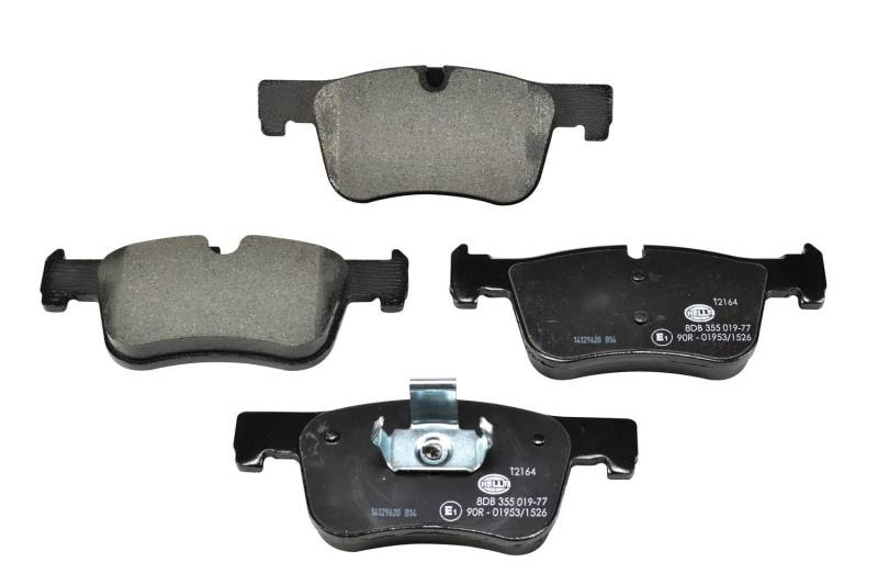 HELLA Bremsbeläge vorne - für Verschleißwarnanzeiger vorbereitet - vier Bremsbeläge pro Set - T2164 - für u.a. BMW - 8DB 355 019-771 von Hella