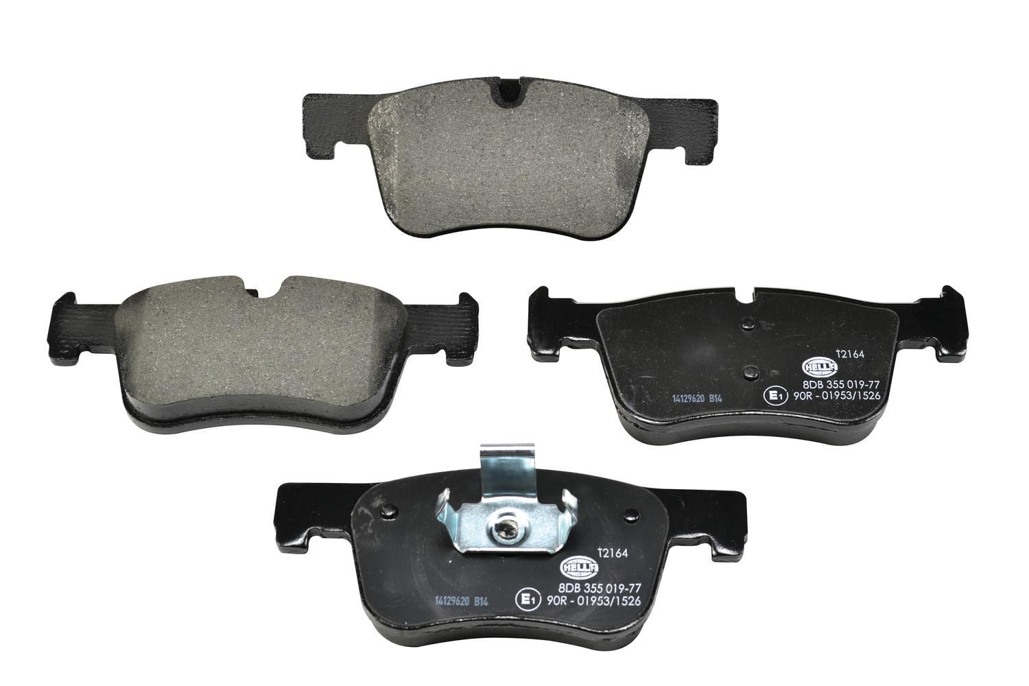 HELLA Bremsbeläge vorne - für Verschleißwarnanzeiger vorbereitet - vier Bremsbeläge pro Set - T2164 - für u.a. BMW - 8DB 355 019-771 HELLA Bremsbeläge vorne - für Verschleißwarnanzeiger vorbereitet - vier Bremsbeläge pro Set - T2164 - für u.a. BMW - 8DB 355 019-771 von Hella