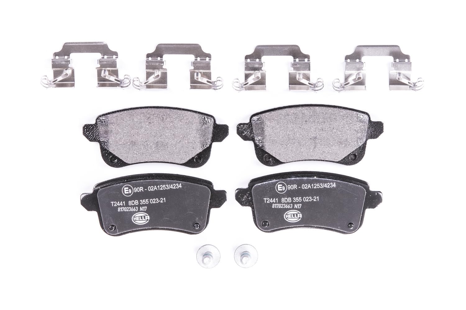HELLA Bremsbeläge hinten - nicht für Verschleißwarnanzeiger vorbereitet - vier Bremsbeläge pro Set - T2441 - für u.a. RENAULT - 8DB 355 023-211 HELLA Bremsbeläge hinten - nicht für Verschleißwarnanzeiger vorbereitet - vier Bremsbeläge pro Set - T2441 - für u.a. RENAULT - 8DB 355 023-211 von Hella