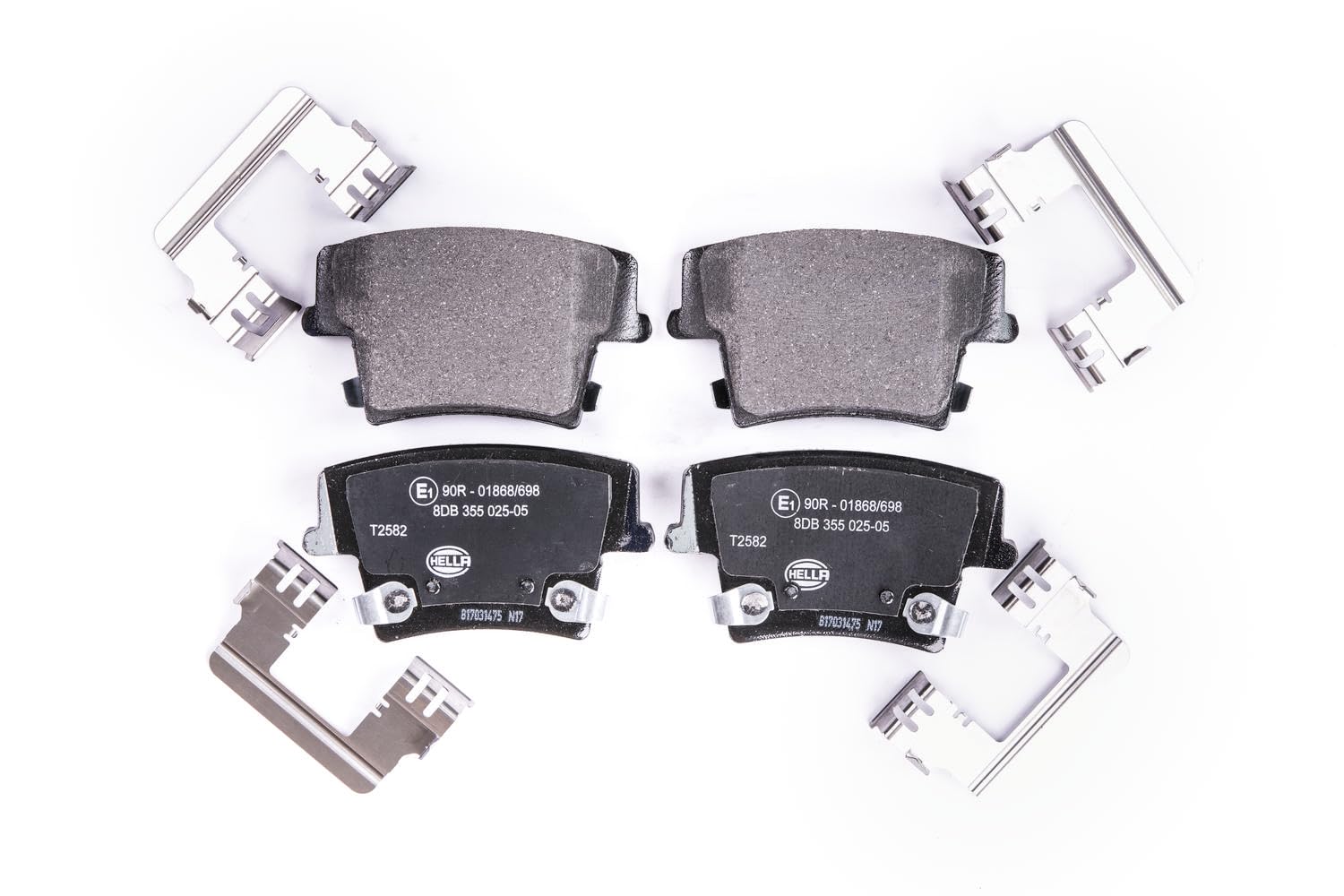 HELLA Bremsbeläge hinten - mit akustischer Verschleißwarnung - vier Bremsbeläge pro Set - T2582 - für u.a. CHRYSLER / DODGE / LANCIA - 8DB 355 025-051 HELLA Bremsbeläge hinten - mit akustischer Verschleißwarnung - vier Bremsbeläge pro Set - T2582 - für u.a. CHRYSLER / DODGE / LANCIA - 8DB 355 025-051 von Hella