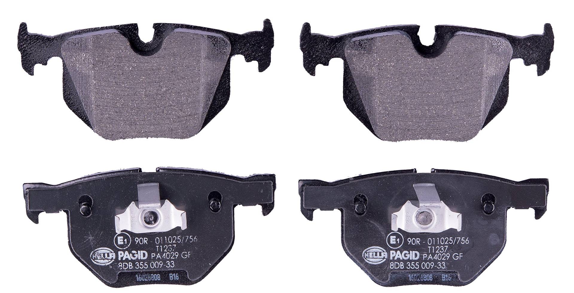 HELLA Bremsbeläge hinten - für Verschleißwarnanzeiger vorbereitet - vier Bremsbeläge pro Set - T1237 - für u.a. BMW - 8DB 355 009-331 HELLA Bremsbeläge hinten - für Verschleißwarnanzeiger vorbereitet - vier Bremsbeläge pro Set - T1237 - für u.a. BMW - 8DB 355 009-331 von Hella