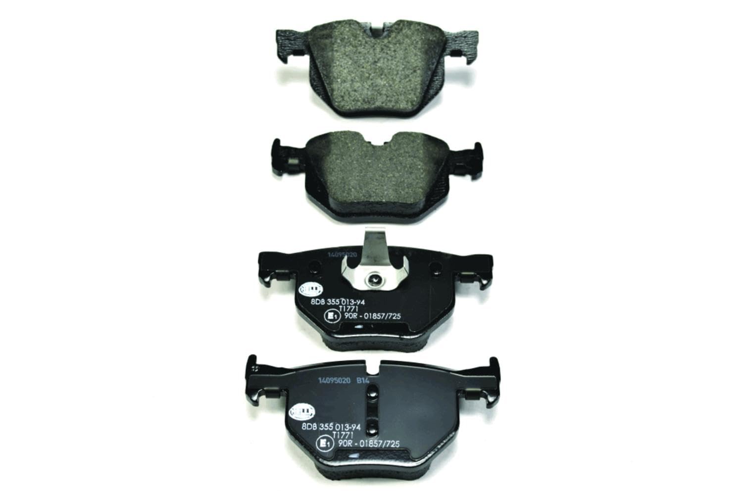 HELLA Bremsbeläge hinten - für Verschleißwarnanzeiger vorbereitet - vier Bremsbeläge pro Set - T1771 - für u.a. BMW - 8DB 355 013-941 HELLA Bremsbeläge hinten - für Verschleißwarnanzeiger vorbereitet - vier Bremsbeläge pro Set - T1771 - für u.a. BMW - 8DB 355 013-941 von Hella
