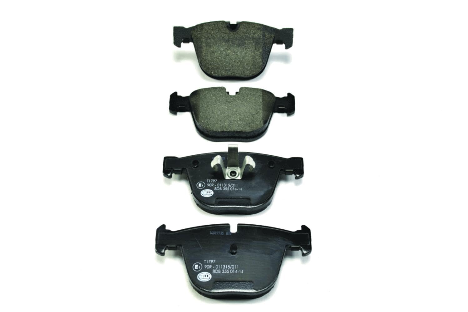 HELLA Bremsbeläge hinten - für Verschleißwarnanzeiger vorbereitet - vier Bremsbeläge pro Set - T1797 - für u.a. ALPINA / BMW - 8DB 355 014-141 HELLA Bremsbeläge hinten - für Verschleißwarnanzeiger vorbereitet - vier Bremsbeläge pro Set - T1797 - für u.a. ALPINA / BMW - 8DB 355 014-141 von Hella