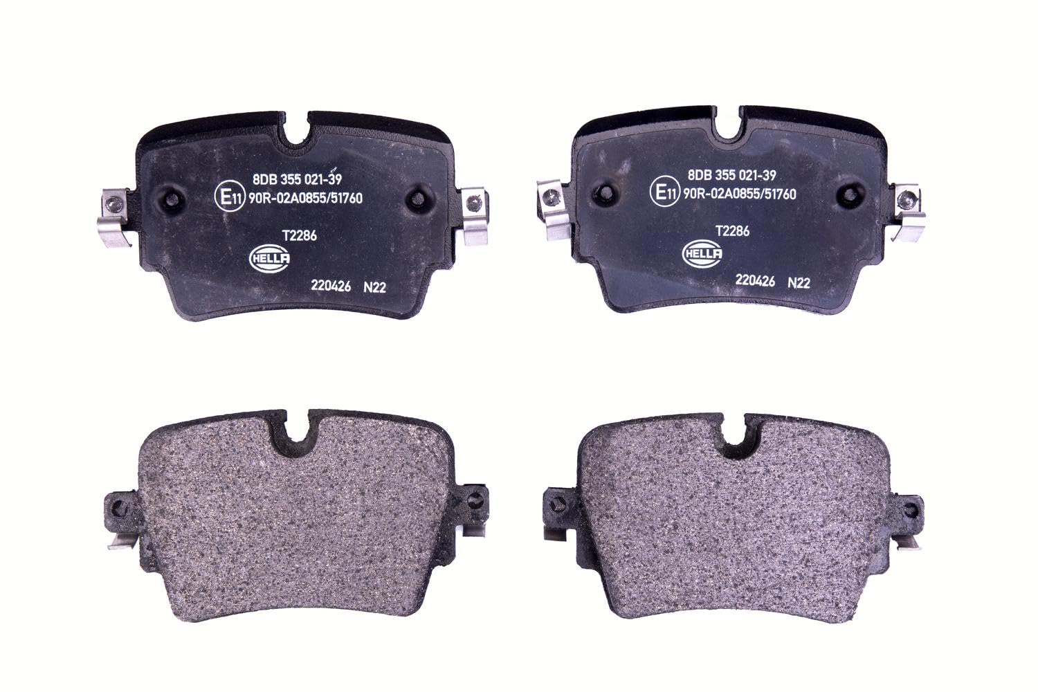 HELLA Bremsbeläge hinten - für Verschleißwarnanzeiger vorbereitet - vier Bremsbeläge pro Set - T2286 - für u.a. JAGUAR - 8DB 355 021-391 HELLA Bremsbeläge hinten - für Verschleißwarnanzeiger vorbereitet - vier Bremsbeläge pro Set - T2286 - für u.a. JAGUAR - 8DB 355 021-391 von Hella