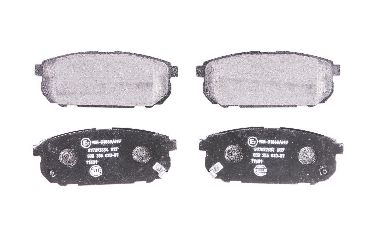 HELLA Bremsbeläge hinten - mit akustischer Verschleißwarnung - vier Bremsbeläge pro Set - T1401 - für u.a. KIA - 8DB 355 010-871 HELLA Bremsbeläge hinten - mit akustischer Verschleißwarnung - vier Bremsbeläge pro Set - T1401 - für u.a. KIA - 8DB 355 010-871 von Hella