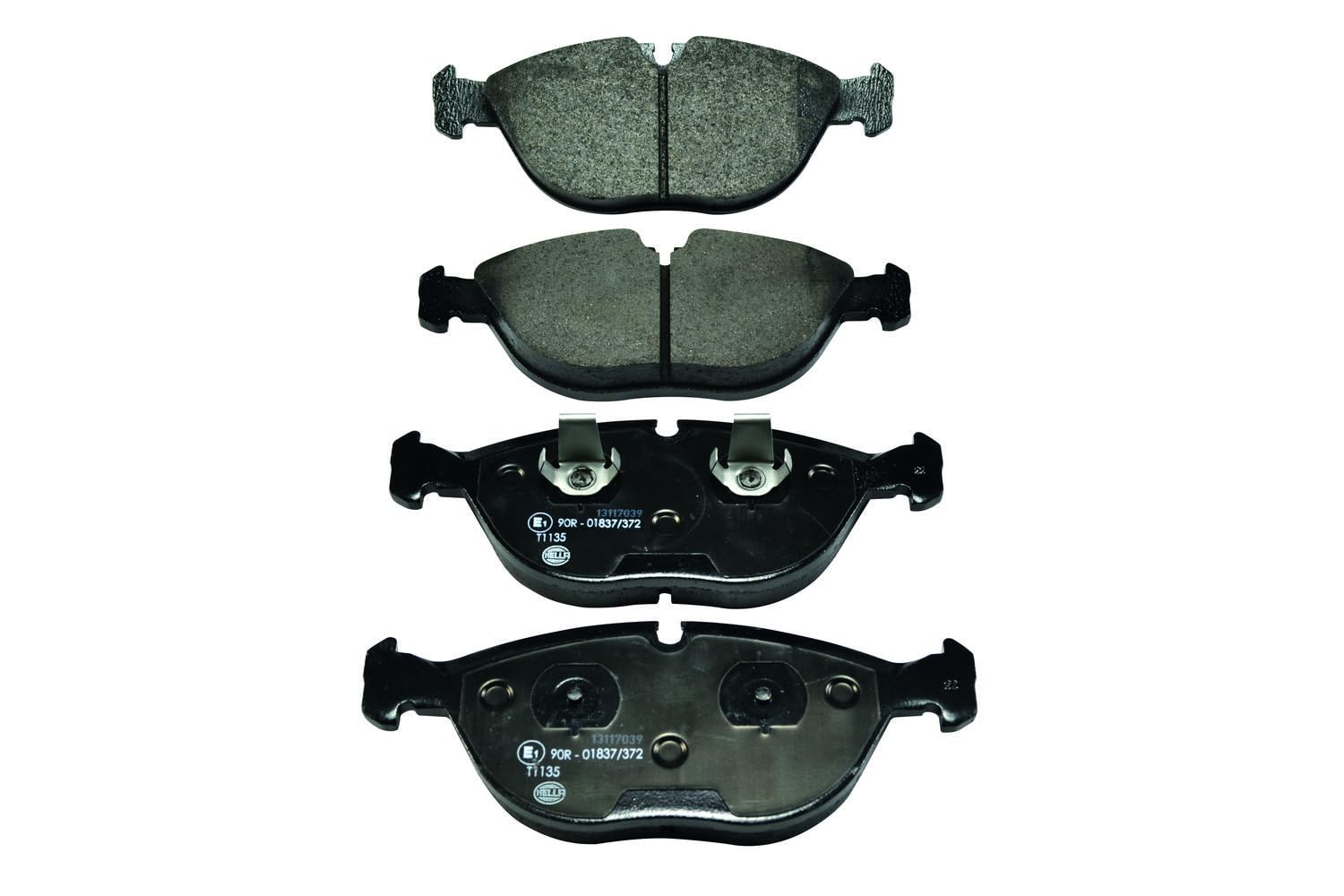 HELLA Bremsbeläge vorne - für Verschleißwarnanzeiger vorbereitet - vier Bremsbeläge pro Set - T1135 - für u.a. ALPINA / AUDI / BENTLEY / BMW / CHRYSLER - 8DB 355 008-261 HELLA Bremsbeläge vorne - für Verschleißwarnanzeiger vorbereitet - vier Bremsbeläge pro Set - T1135 - für u.a. ALPINA / AUDI / BENTLEY / BMW / CHRYSLER - 8DB 355 008-261 von Hella