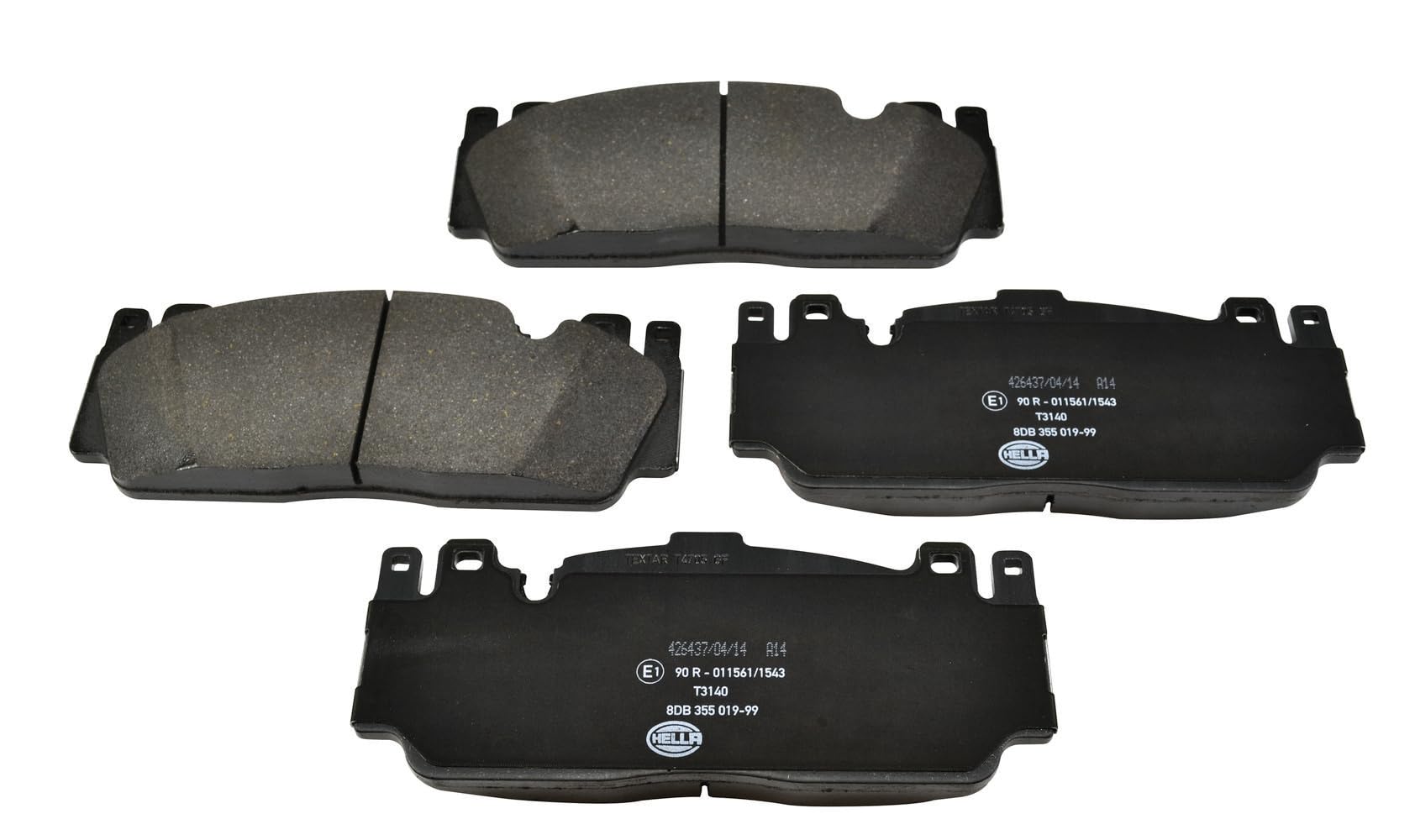 HELLA Bremsbeläge vorne - für Verschleißwarnanzeiger vorbereitet - vier Bremsbeläge pro Set - T3140 - für u.a. BMW - 8DB 355 019-991 HELLA Bremsbeläge vorne - für Verschleißwarnanzeiger vorbereitet - vier Bremsbeläge pro Set - T3140 - für u.a. BMW - 8DB 355 019-991 von Hella