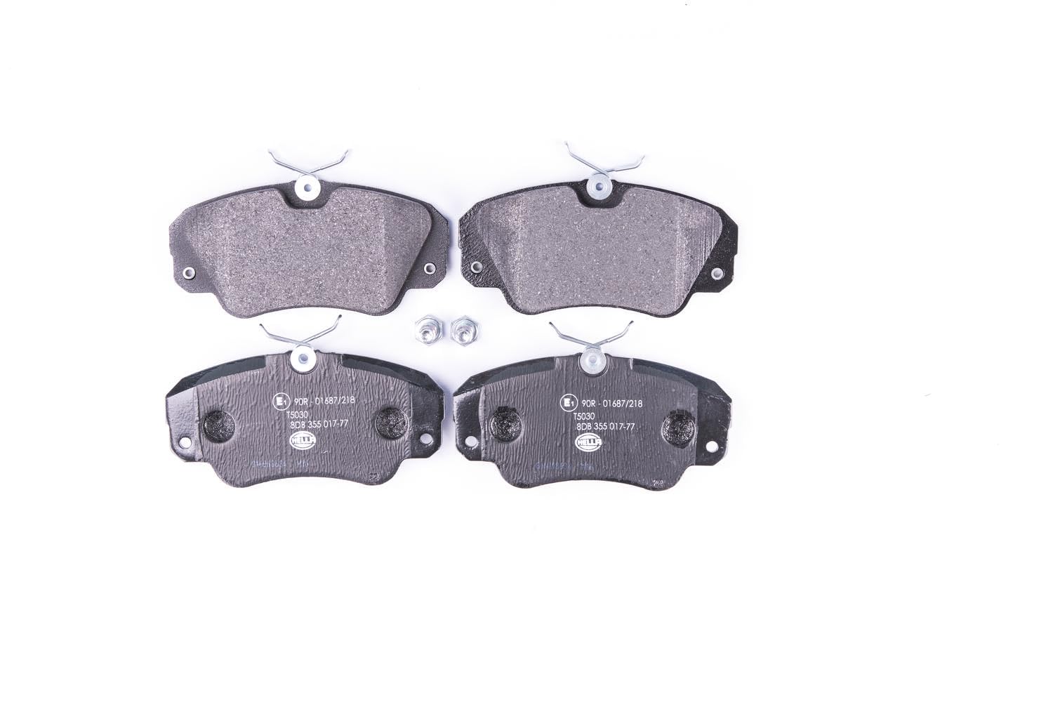 HELLA Bremsbeläge vorne - für Verschleißwarnanzeiger vorbereitet - vier Bremsbeläge pro Set - T5030 - für u.a. CADILLAC / OPEL / VAUXHALL - 8DB 355 017-771 HELLA Bremsbeläge vorne - für Verschleißwarnanzeiger vorbereitet - vier Bremsbeläge pro Set - T5030 - für u.a. CADILLAC / OPEL / VAUXHALL - 8DB 355 017-771 von Hella