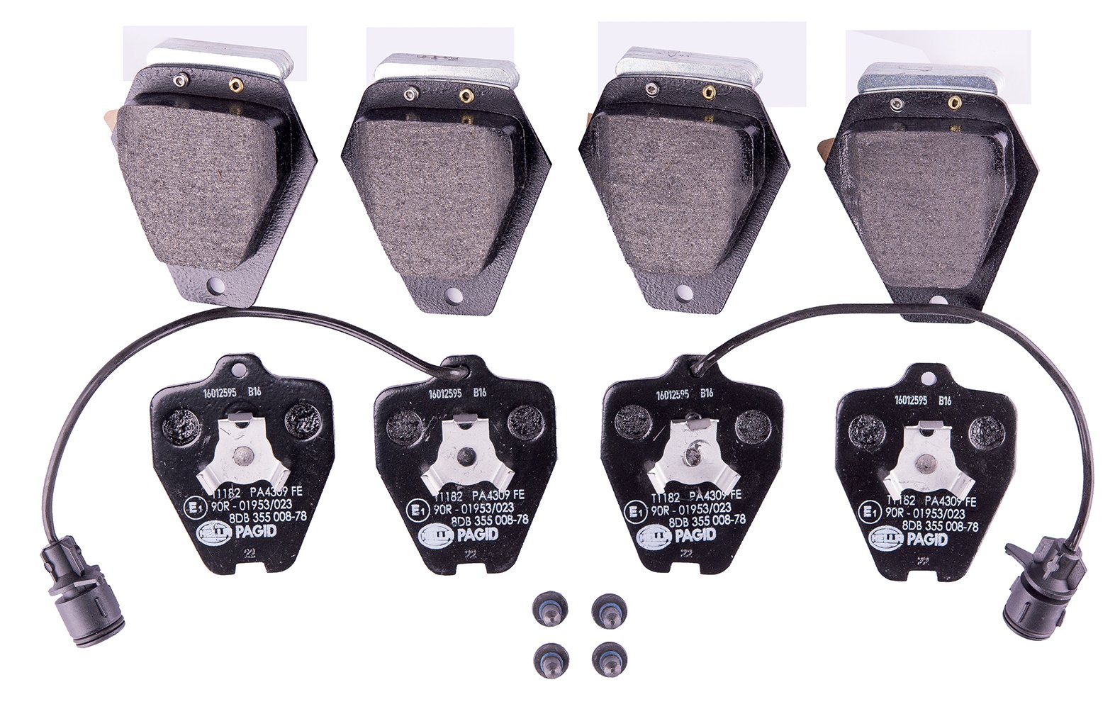 HELLA Bremsbeläge vorne - mit Warnkontakt - vier Bremsbeläge pro Set - T1182 - für u.a. AUDI - 8DB 355 008-781 HELLA Bremsbeläge vorne - mit Warnkontakt - vier Bremsbeläge pro Set - T1182 - für u.a. AUDI - 8DB 355 008-781 von Hella