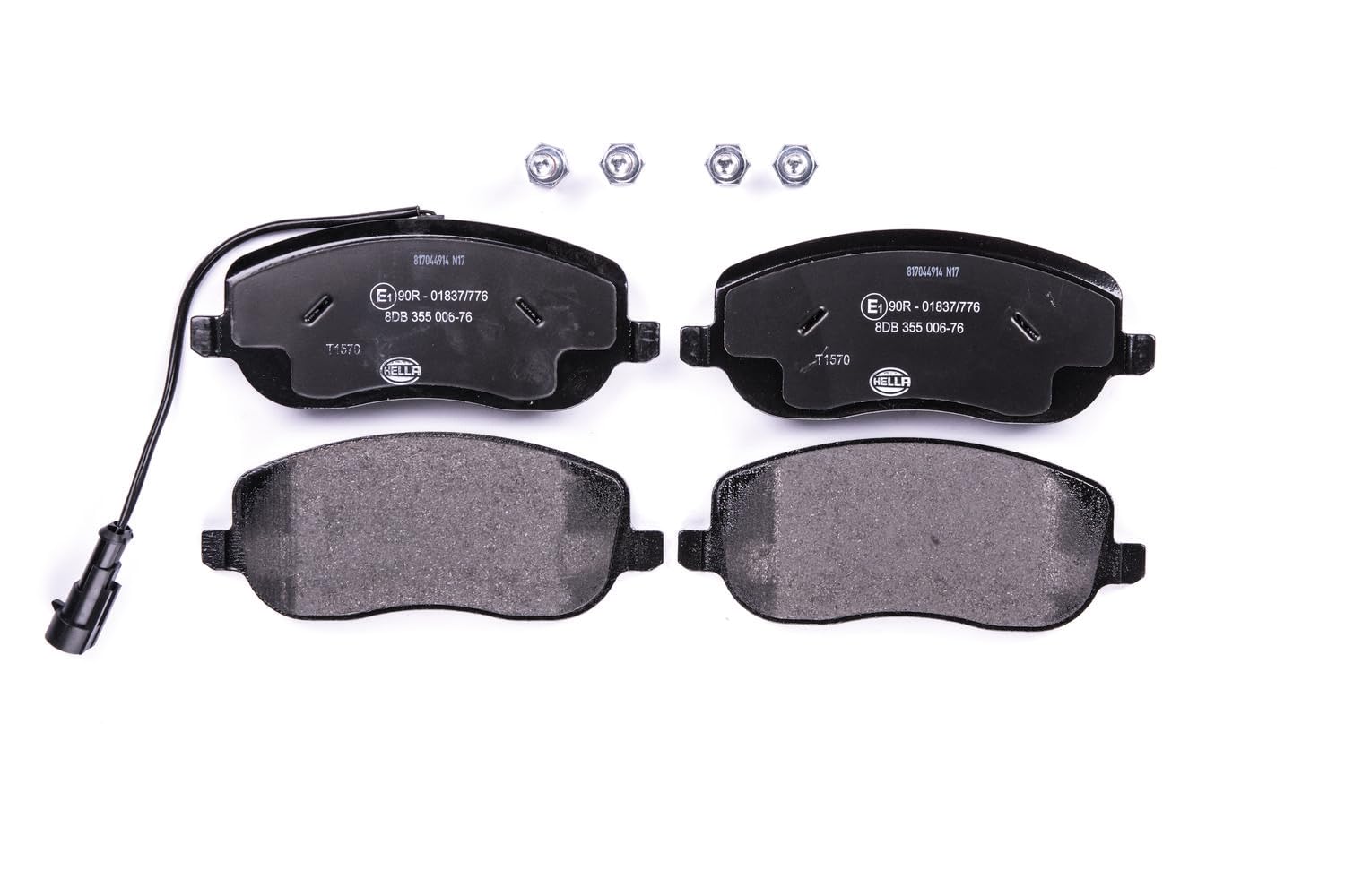 HELLA Bremsbeläge vorne - mit Warnkontakt - vier Bremsbeläge pro Set - T1570 - für u.a. FIAT - 8DB 355 006-761 HELLA Bremsbeläge vorne - mit Warnkontakt - vier Bremsbeläge pro Set - T1570 - für u.a. FIAT - 8DB 355 006-761 von Hella