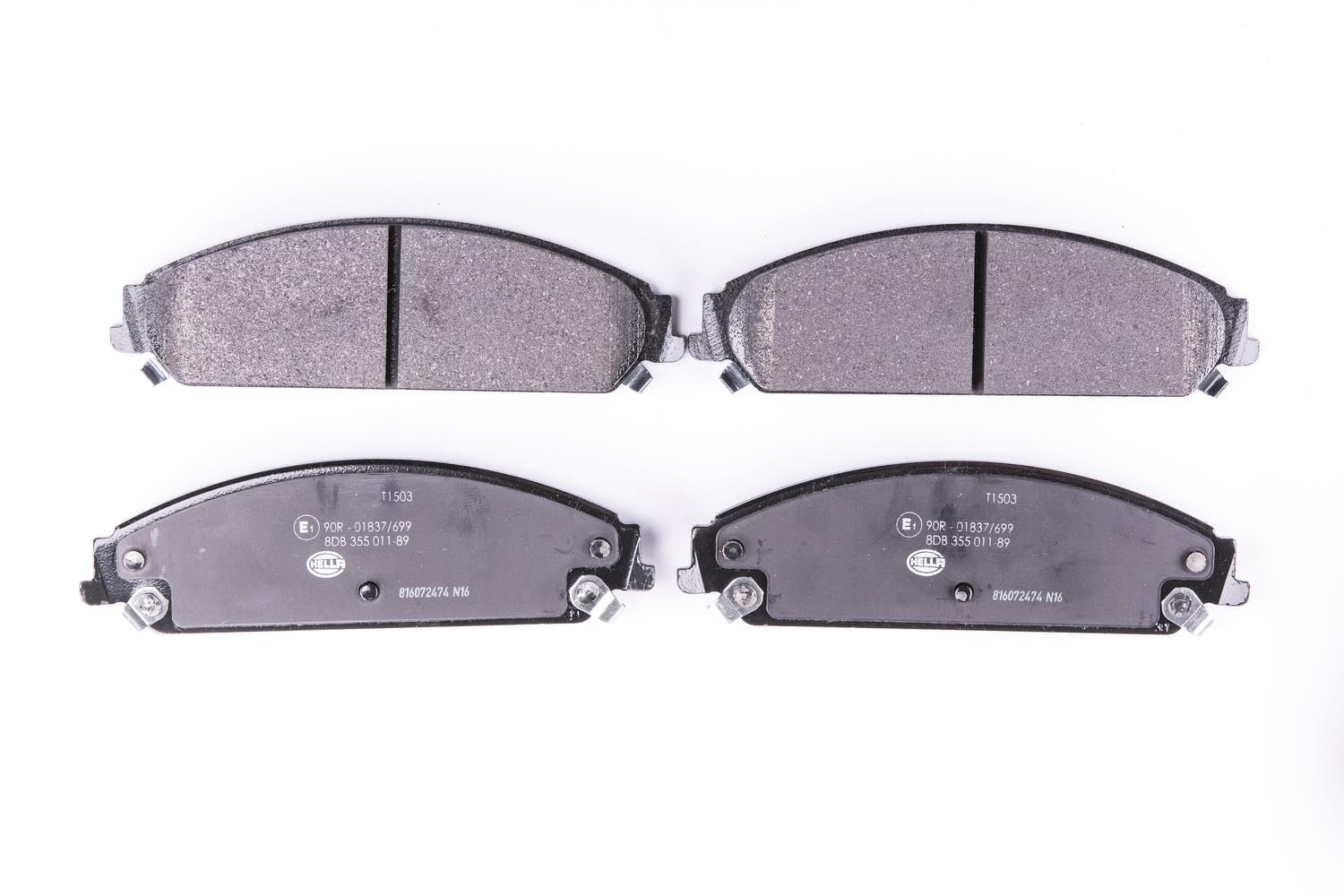 HELLA Bremsbeläge vorne - mit akustischer Verschleißwarnung - vier Bremsbeläge pro Set - T1503 - für u.a. CHRYSLER / DODGE / LANCIA - 8DB 355 011-891 HELLA Bremsbeläge vorne - mit akustischer Verschleißwarnung - vier Bremsbeläge pro Set - T1503 - für u.a. CHRYSLER / DODGE / LANCIA - 8DB 355 011-891 von Hella