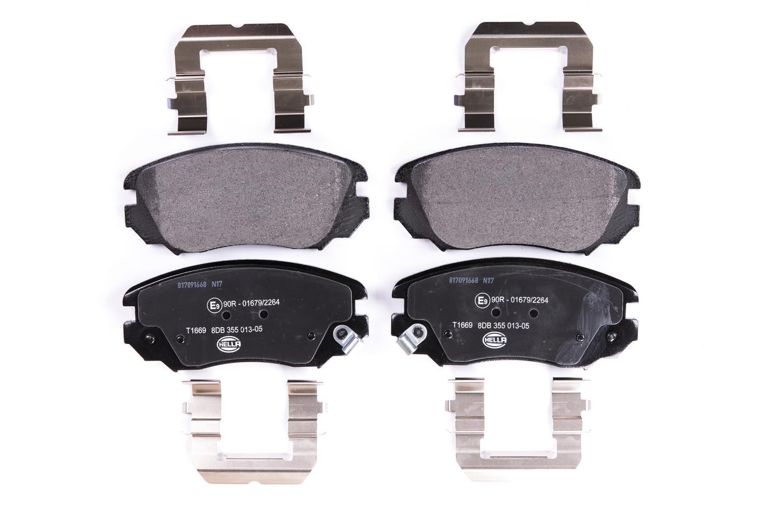 HELLA Bremsbeläge vorne - mit akustischer Verschleißwarnung - vier Bremsbeläge pro Set - T1669 - für u.a. BUICK / CHEVROLET / GMC / HOLDEN / OPEL - 8DB 355 013-051 HELLA Bremsbeläge vorne - mit akustischer Verschleißwarnung - vier Bremsbeläge pro Set - T1669 - für u.a. BUICK / CHEVROLET / GMC / HOLDEN / OPEL - 8DB 355 013-051 von Hella