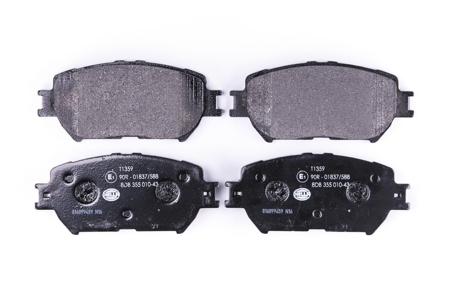 HELLA Bremsbeläge vorne - nicht für Verschleißwarnanzeiger vorbereitet - vier Bremsbeläge pro Set - T1359 - für u.a. LEXUS / TOYOTA - 8DB 355 010-431 HELLA Bremsbeläge vorne - nicht für Verschleißwarnanzeiger vorbereitet - vier Bremsbeläge pro Set - T1359 - für u.a. LEXUS / TOYOTA - 8DB 355 010-431 von Hella
