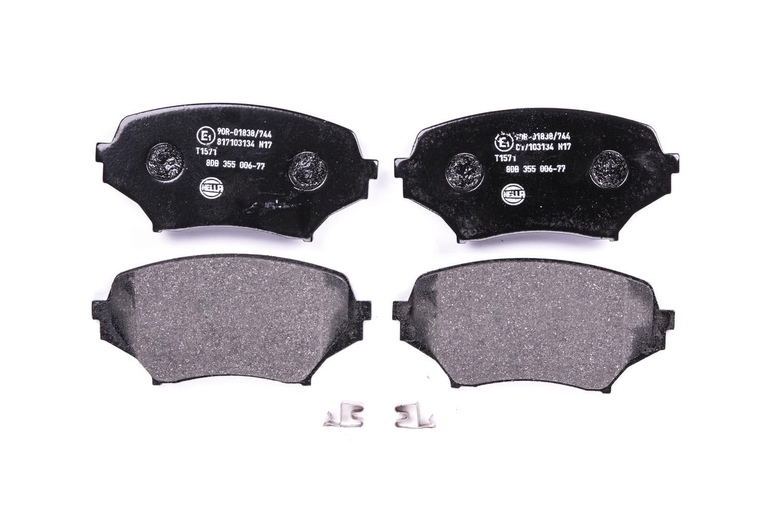 HELLA Bremsbeläge vorne - nicht für Verschleißwarnanzeiger vorbereitet - vier Bremsbeläge pro Set - T1571 - für u.a. MAZDA - 8DB 355 006-771 HELLA Bremsbeläge vorne - nicht für Verschleißwarnanzeiger vorbereitet - vier Bremsbeläge pro Set - T1571 - für u.a. MAZDA - 8DB 355 006-771 von Hella
