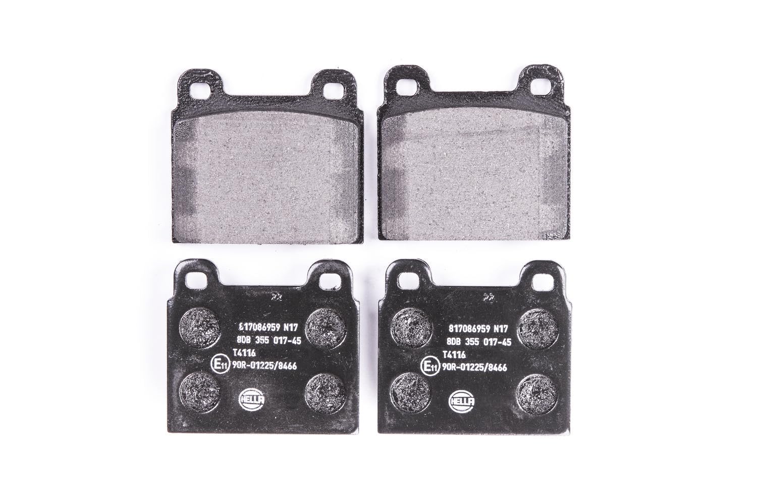 HELLA Bremsbeläge vorne - nicht für Verschleißwarnanzeiger vorbereitet - vier Bremsbeläge pro Set - T4116 - für u.a. PORSCHE / VOLKSWAGEN - 8DB 355 017-451 HELLA Bremsbeläge vorne - nicht für Verschleißwarnanzeiger vorbereitet - vier Bremsbeläge pro Set - T4116 - für u.a. PORSCHE / VOLKSWAGEN - 8DB 355 017-451 von Hella