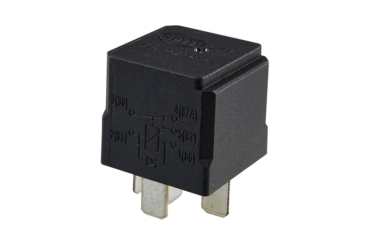 HELLA Relais, Arbeitsstrom - 24V - 5-polig - Schaltbild: W3 - Stecker: B1 - Öffner/Schließer/Wechsler - Farbe: schwarz - ohne Halter - 4RD 007 903-021 HELLA Relais, Arbeitsstrom - 24V - 5-polig - Schaltbild: W3 - Stecker: B1 - Öffner/Schließer/Wechsler - Farbe: schwarz - ohne Halter - 4RD 007 903-021 von Hella