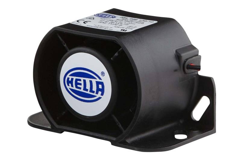 HELLA 3SL 996 139-101 Rückfahrwarner - 107dB(A) - Frequenzbereich: 1300Hz - geschraubt - Kabel: 171mm - Stecker: offene Kabelenden - Menge: 1 von Hella