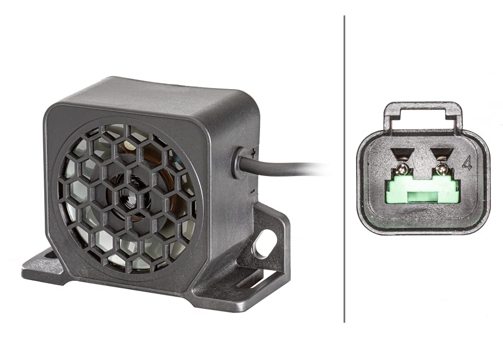 HELLA Rückfahrwarner - BM20 - 97dB(A) - elektrisch - ECE - Gehäusefarbe: schwarz - geschraubt - Kabel: 140mm - Stecker: DEUTSCH Stecker - Menge: 1 - 3SL 996 139-511 von Hella