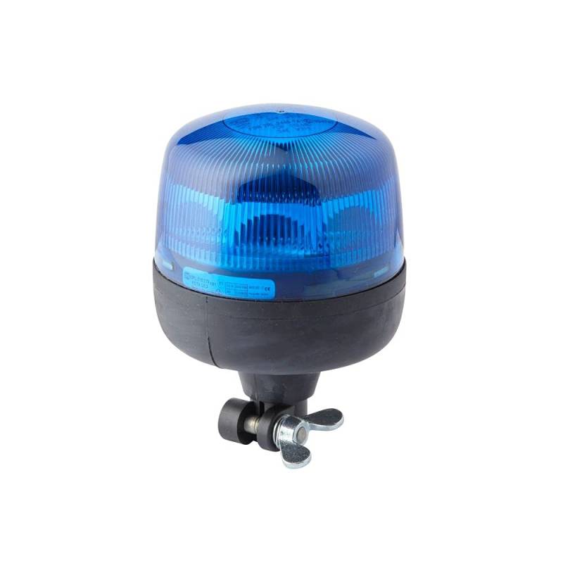 HELLA Rundumleuchte - LED Warnleuchte - RotaLED - 12V / 24V - blau - Rohrstutzen, flexibel - Menge: 1 - 2RL 010 979-111 von Hella