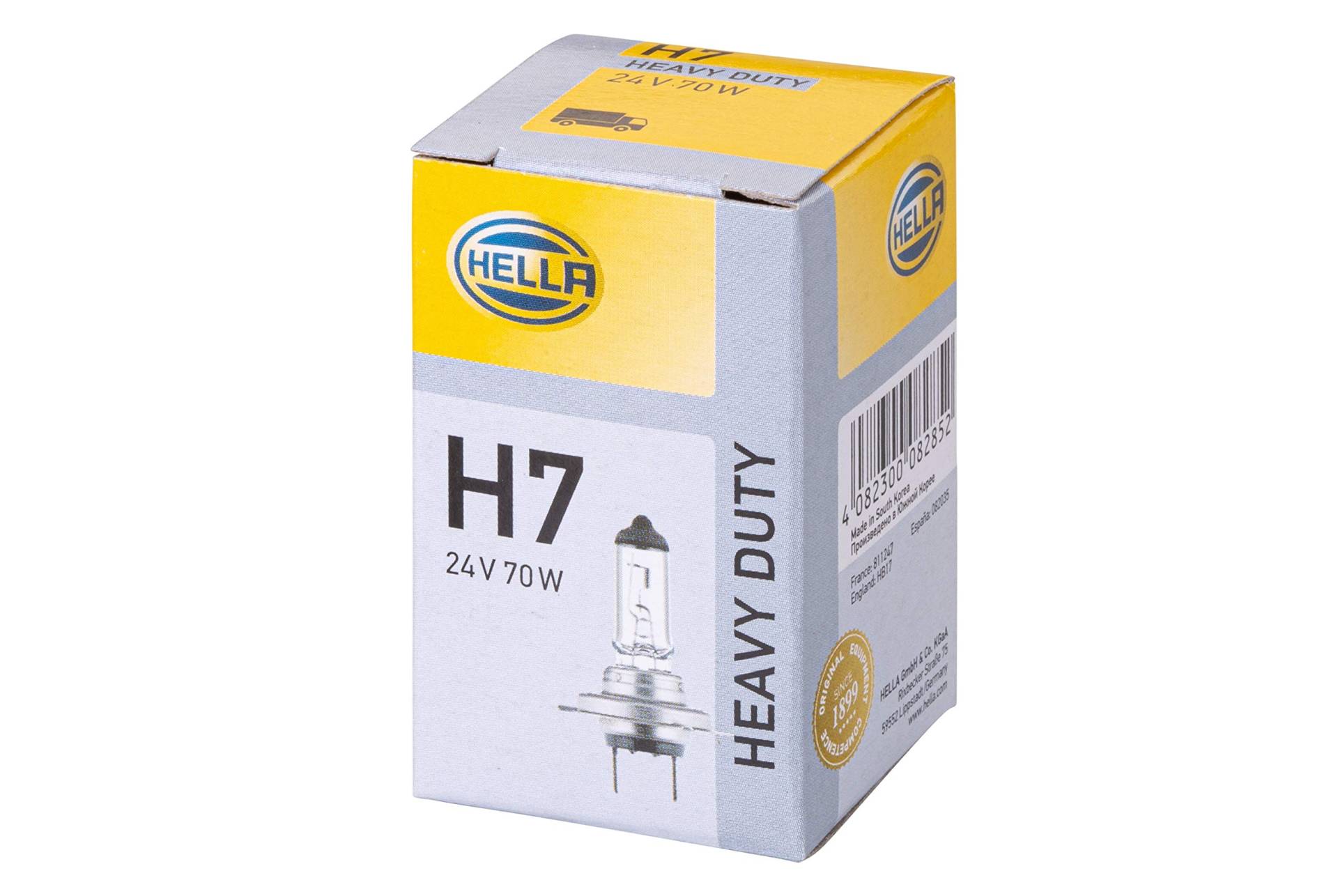 HELLA - Glühlampe - H7 - Heavy Duty - 24V - 70W - Sockelausführung: PX26d - Schachtel - Menge: 1 - 8GH 007 157-241, Karton von Hella