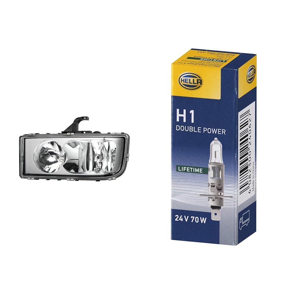 Halogen-Hauptscheinwerfer - für u.a. Mercedes-Benz Axor II - ECE - für Linksverkehr - links & Halogen-Glühlampe - H1 - Heavy Duty Expert Longer lifetime Halogen-Hauptscheinwerfer - für u.a. Mercedes-Benz Axor II - ECE - für Linksverkehr - links & Halogen-Glühlampe - H1 - Heavy Duty Expert Longer lifetime von Hella