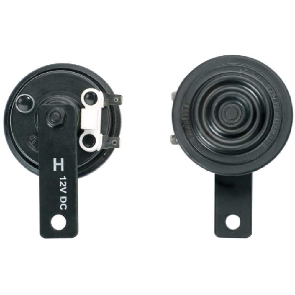 HELLA Horn - S70 - 12V - 105dB(A) - Frequenzbereich: 420Hz - Hochton - elektrisch - ECE - Gehäusefarbe: schwarz - Flachsteckanschluss - Menge: 1 - 3AL 922 196-011 von Hella