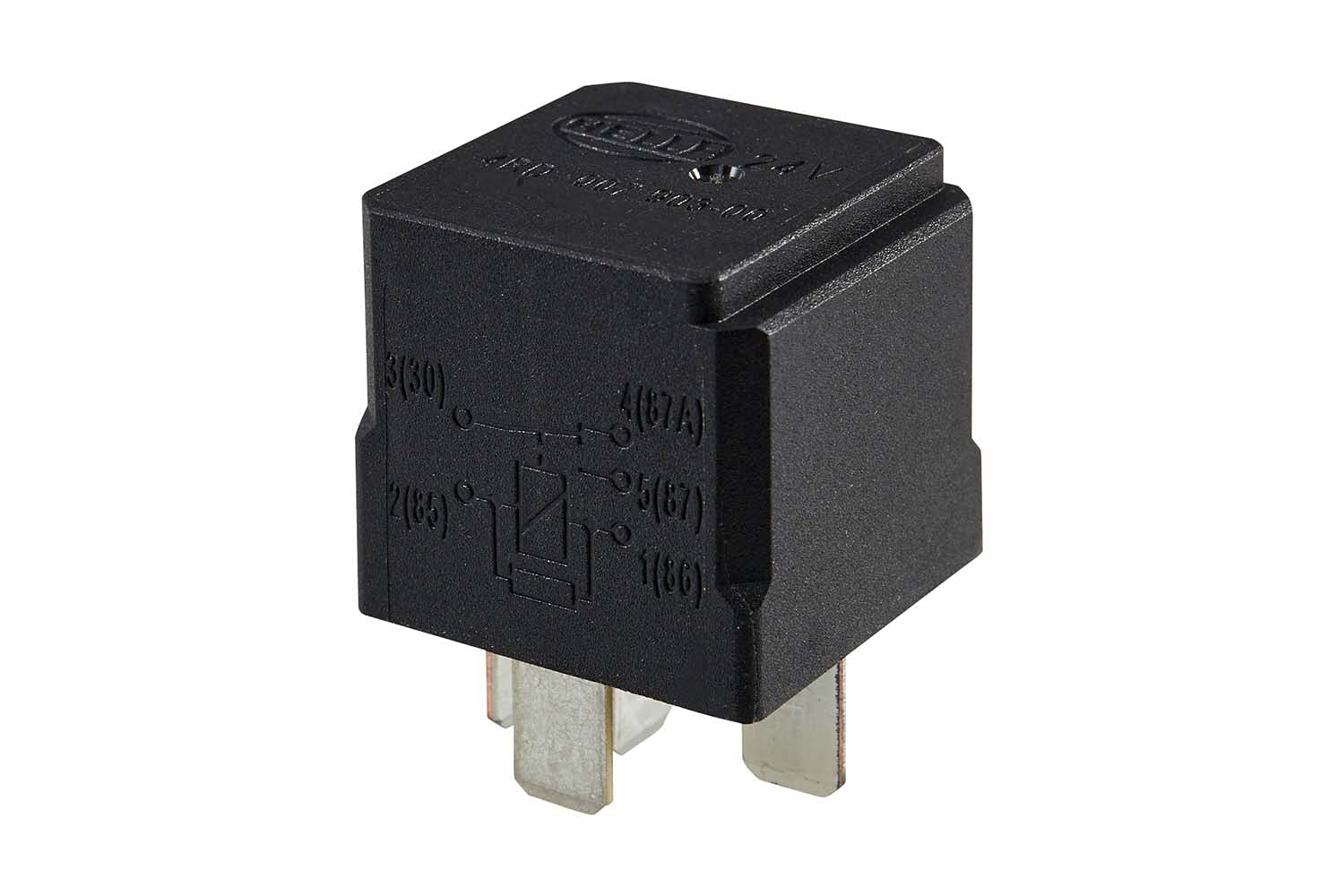 HELLA Relais, Arbeitsstrom - 24V - 5-polig - Schaltbild: W2 - Stecker: B1 - Öffner/Schließer/Wechsler - Farbe: schwarz - ohne Halter - 4RD 007 903-001 HELLA Relais, Arbeitsstrom - 24V - 5-polig - Schaltbild: W2 - Stecker: B1 - Öffner/Schließer/Wechsler - Farbe: schwarz - ohne Halter - 4RD 007 903-001 von Hella