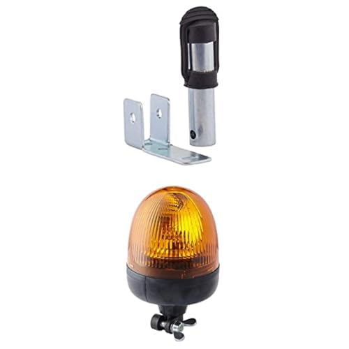 Hella 8HG 006 294-141 Halter, Rundumkennleuchte 2RL 009 506-001 Halogen-Rundumkennleuchte - Rota Compact - 12V - gelb von Hella